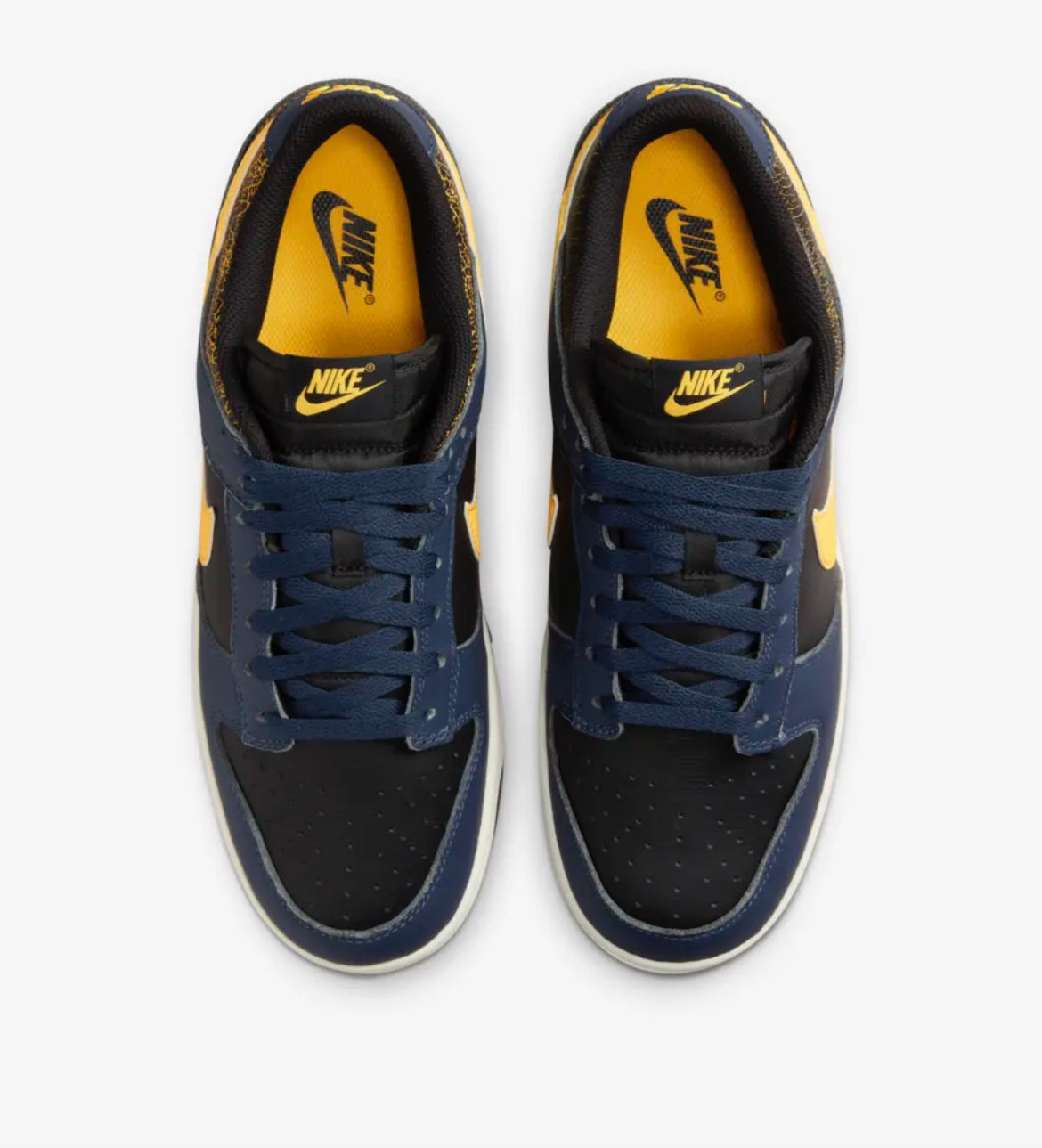 Dunk Low Midnight Navy and Tour Yellow