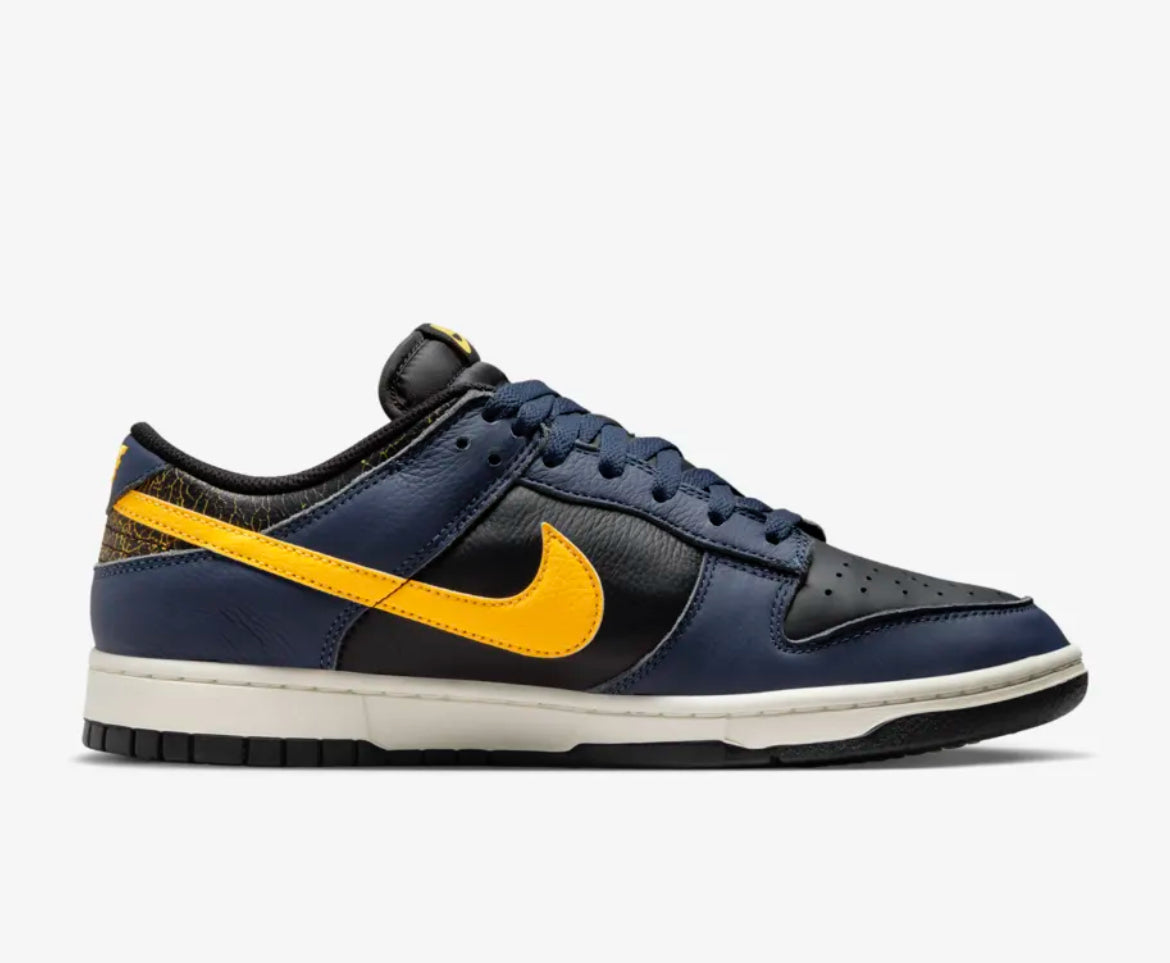 Dunk Low Midnight Navy and Tour Yellow