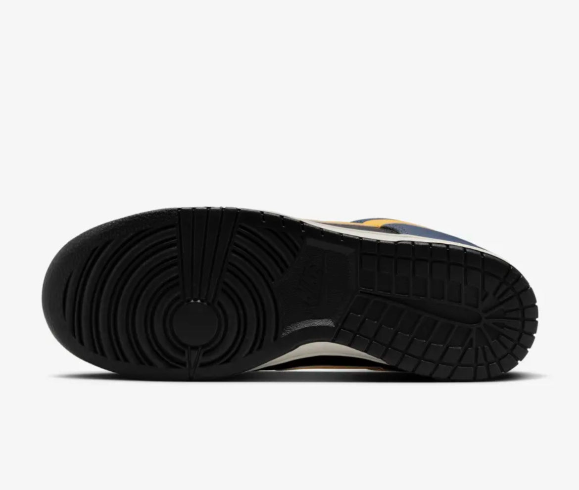 Dunk Low Midnight Navy and Tour Yellow