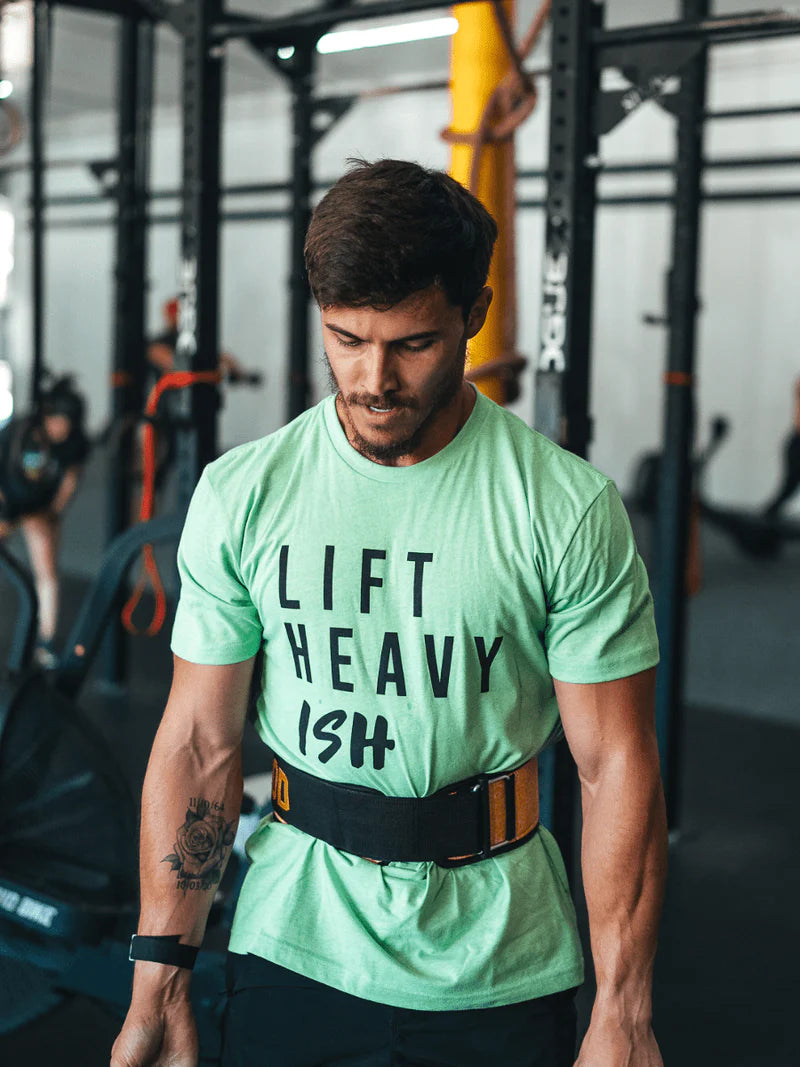 LIME GREEN LIFT HEAVY ISH T-SHIRT 2POOD