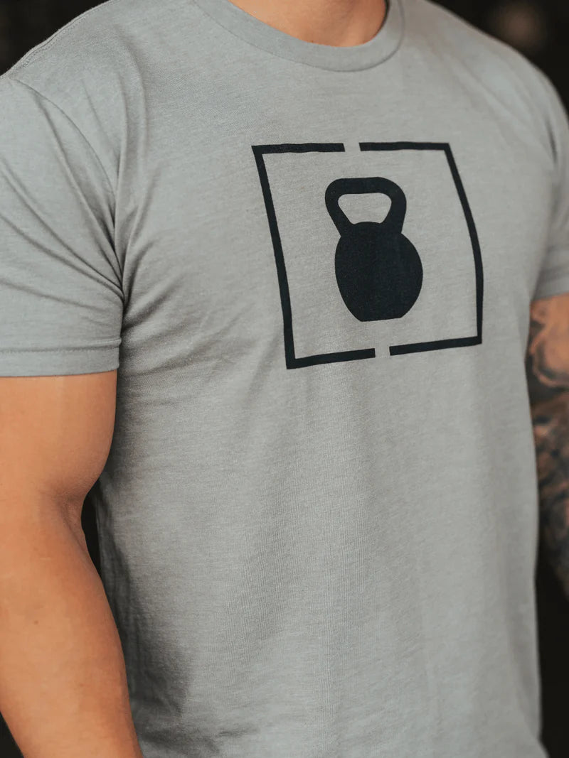 GREY KETTLEBELL PATCH T-SHIRT 2POOD