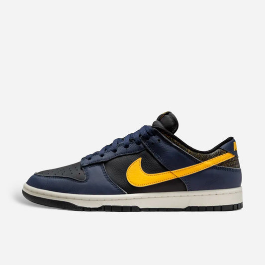 Dunk Low Midnight Navy and Tour Yellow